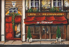 Miniature Paris Street Scene Oil Painting Signed Framed Le Biscuit - GalleryThane.com