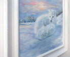 Arctic Fox Original Oil Painting Signed Framed Andi Lucas - GalleryThane.com