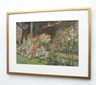 English Garden Watercolor Painting Framed - GalleryThane.com