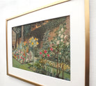 English Garden Watercolor Painting Framed - GalleryThane.com