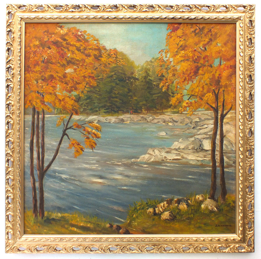 Glen Orchy Autumn River Landscape Oil Painting Framed - GalleryThane.com