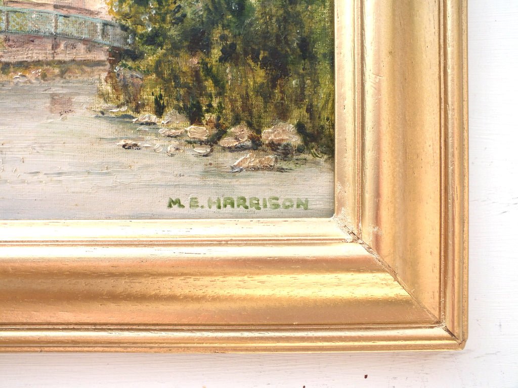 Kendal, River Kent Oil Painting Framed Signed