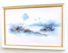 Abstract Lake Painting, Textured Landscape Framed - GalleryThane.com