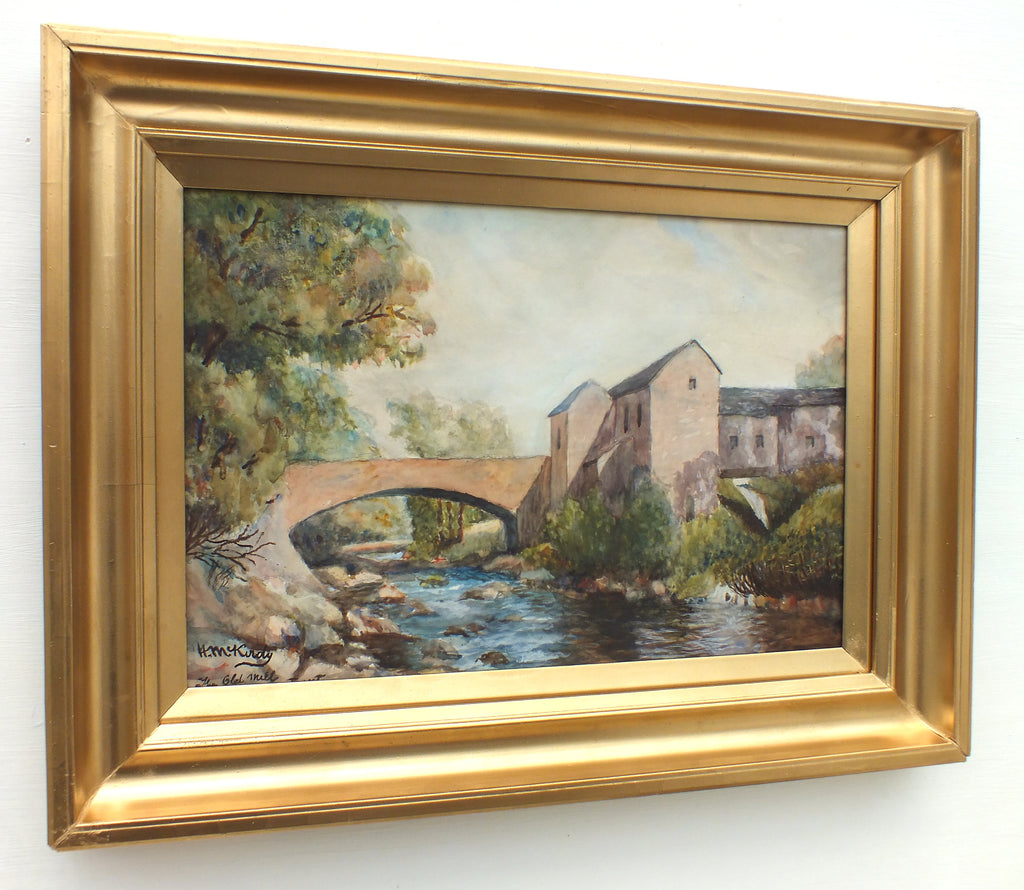 Scottish Landscape Oil Painting Dripps Mill, Waterfoot, Framed - GalleryThane.com