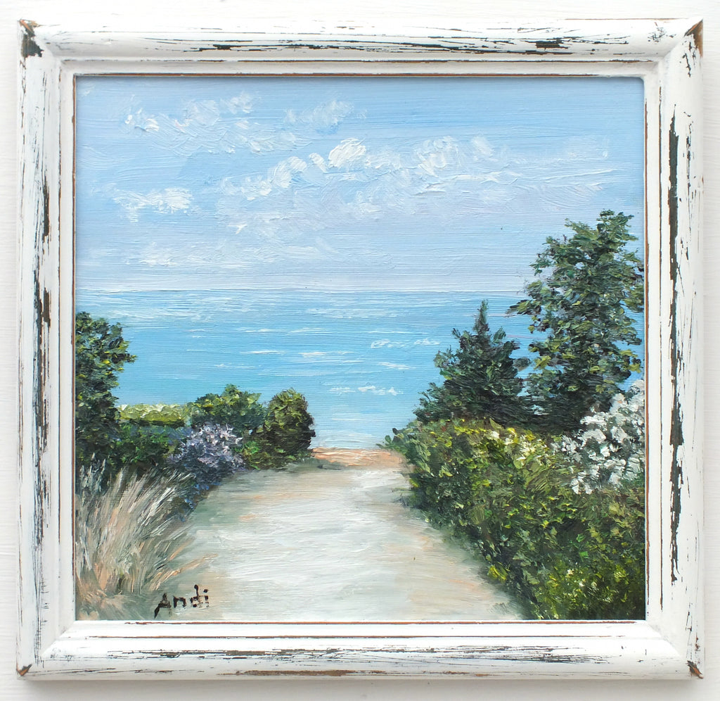 Cornwall Fistral Beach Path Painting by Andi Lucas