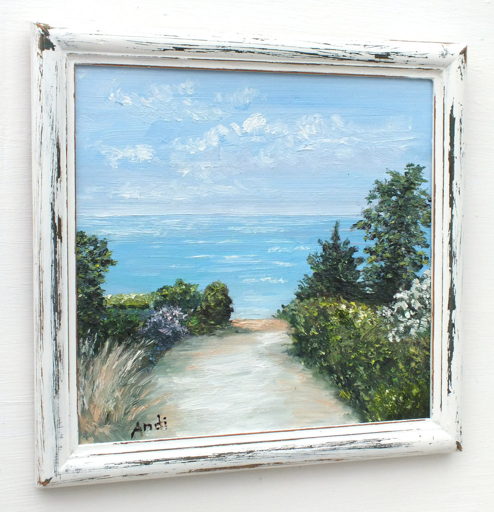 Cornwall Fistral Beach Path Painting by Andi Lucas