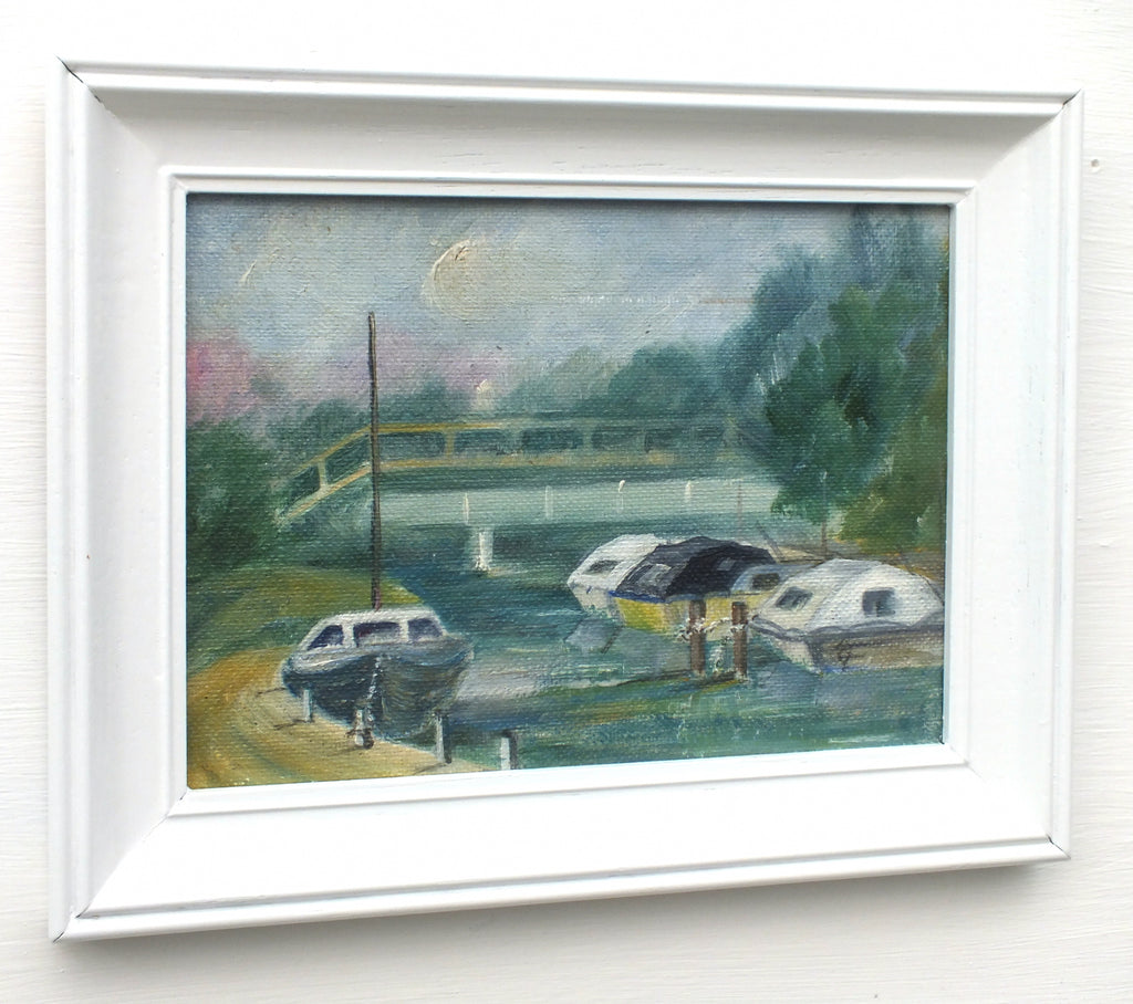 Sailing Boats Oil Painting Coastal Wall Art Framed English Nautical Art