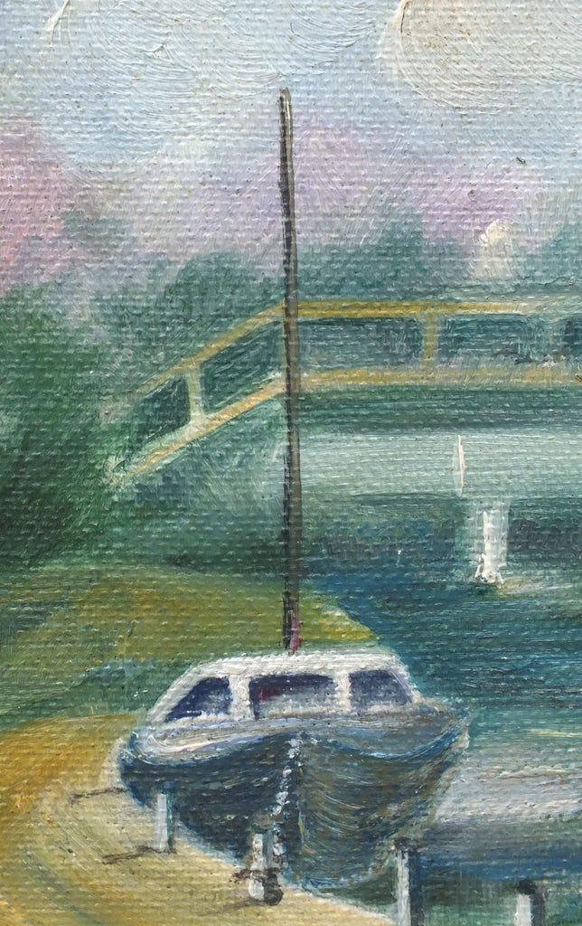 Sailing Boats Oil Painting Coastal Wall Art Framed English Nautical Art
