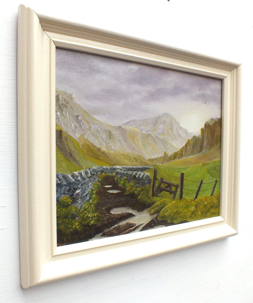 English Landscape Oil Painting Framed Original, Lake District Mountain Path