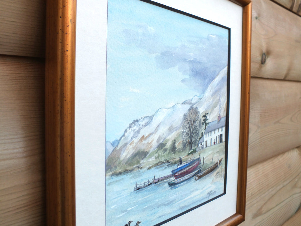 Scottish Loch Watercolour Painting Framed Signed