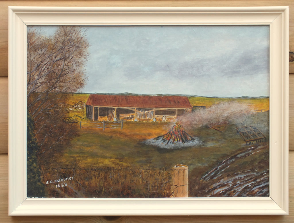 Dorset Farming Landscape, Original Framed, Signed Oil painting