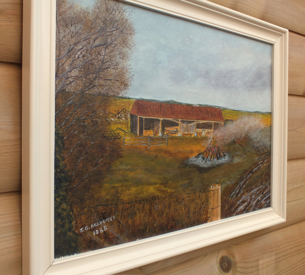 Dorset Farming Landscape, Original Framed, Signed Oil painting