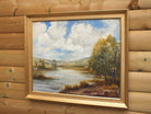 English River Landscape Original Oil Painting Framed, Signed
