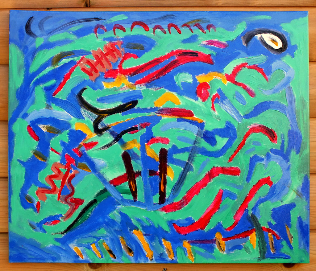 Abstract Expressionist Painting, No27, Signed Unframed