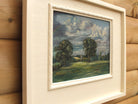 Storm Clouds Over Essex, English Landscape Oil Painting Framed Signed