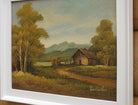 English Landscape Oil Painting Framed Original, Country Farm