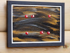 Miniature Abstract Painting, Chasing the Horizon, Framed, Signed