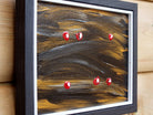 Miniature Abstract Painting, Chasing the Horizon, Framed, Signed