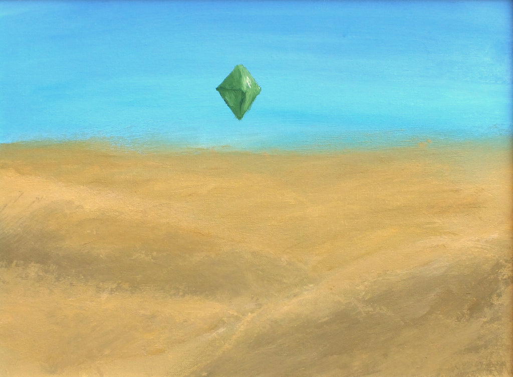 Original Abstract Painting - Desert Arrival, Framed