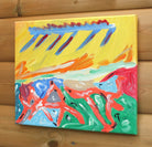 Abstract Organic Expressionist Painting, Channeling the Worlds, Signed Unframed