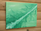 Abstract Painting, Verdant Shoot, Signed Unframed  Acrylic paints on stretched canvas.   Overall size: 15 7/8 inches (40cm) wide x 11.75 inches (30cm) tall x 1.5cm deep Unframed Artist : Lachan Lucas, signed verso  p1731l