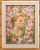 Young Girl Portrait Oil Painting Signed Framed Original