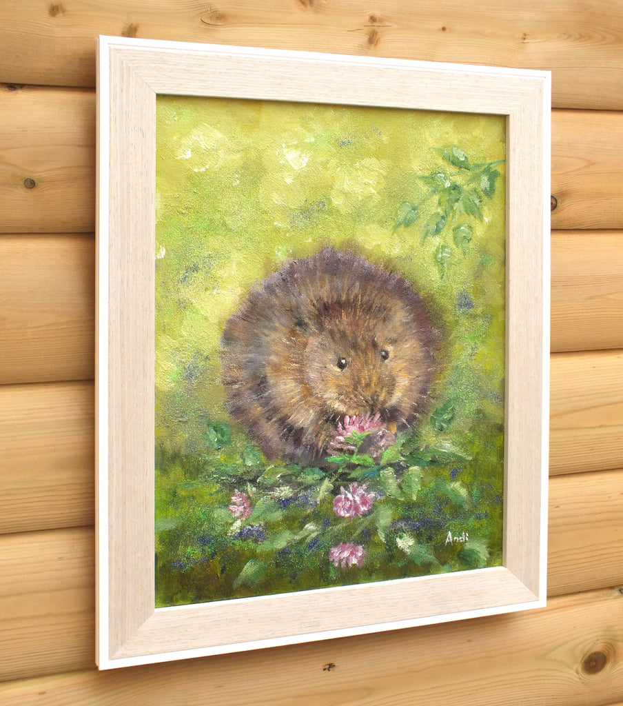 Water Vole Original Painting Signed Framed Andi Lucas