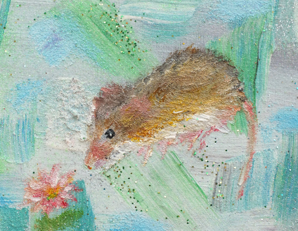 Mouse in a Maze, Original Painting Signed Framed Andi Lucas
