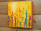 Cityscape Abstract Painting Golden Haze Acrylic Original