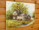 Watermill River Landscape Oil Painting Signed Unframed Original