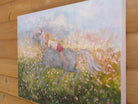 Girl and Pony Painting Cute Animal Fantasy Art