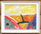 Original Organic Abstract Painting - Joyous Fields, Framed, Fraser Lucas