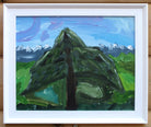 Original Organic Abstract Painting - The Overseer, Framed, Fraser Lucas