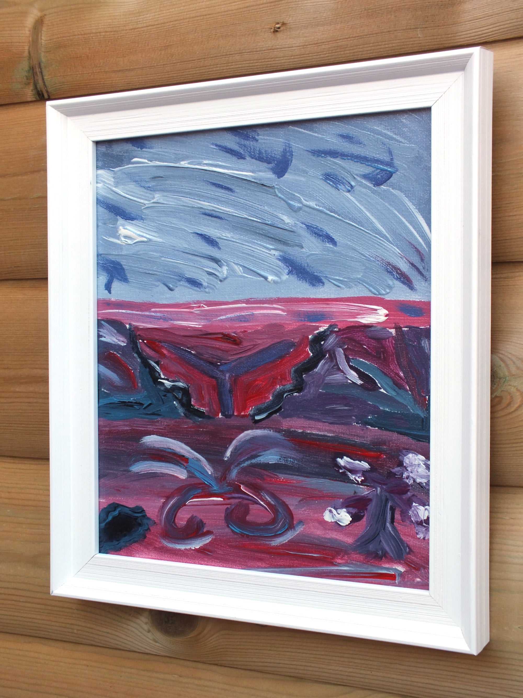 Original Organic Abstract Painting - A Realm Within Us, Framed, Fraser Lucas