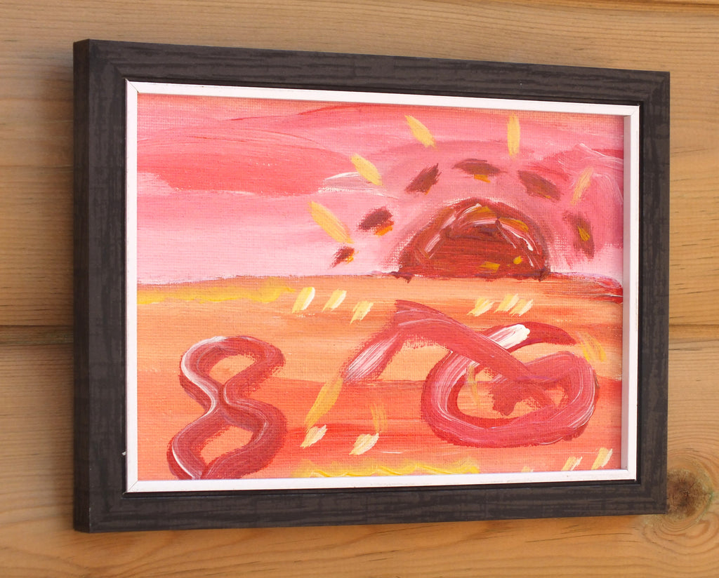 Miniature Abstract Painting, My Desert Wonder, Framed, Signed