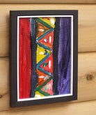 Miniature Abstract Painting, Glimpsing Minds, Framed, Signed