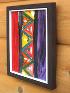 Miniature Abstract Painting, Glimpsing Minds, Framed, Signed