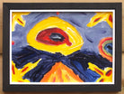 Miniature Abstract Painting, The Undying Eye, Framed, Signed