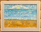 Original Organic Abstract Painting - The Coastal Dream, Framed, Fraser Lucas