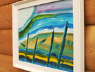 Original Organic Abstract Painting - Nautical Day, Framed, Fraser Lucas