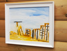 Original Organic Abstract Painting - Grand Mirage, Framed, Fraser Lucas