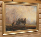 Plough Horses Oil Painting, Farming Art, Agrarian English Landscape
