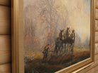 Plough Horses Oil Painting, Farming Art, Agrarian English Landscape