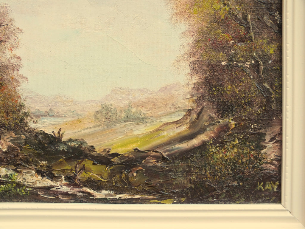 Scottish Glen Original Landscape Oil Painting, Signed Framed