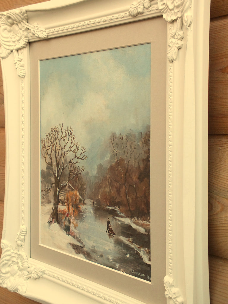 Northumberland Winter Scene, Signed Framed Original Oil Painting