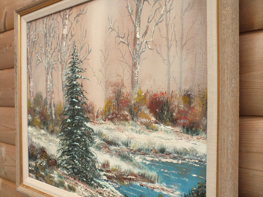 Forest Landscape Oil Painting Framed Original