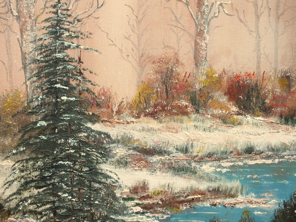 Forest Landscape Oil Painting Framed Original