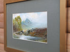 Scottish Highlands Mountain Landscape Antique Oil Painting