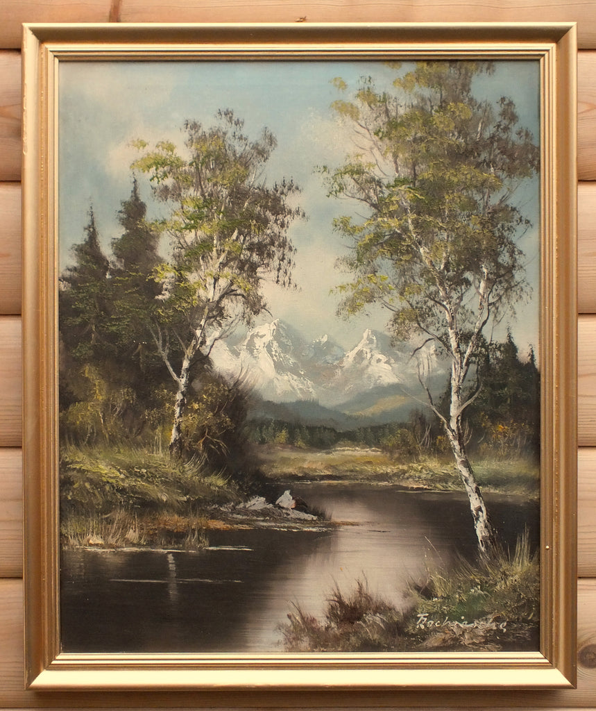 Austrian Landscape Vintage Oil Painting