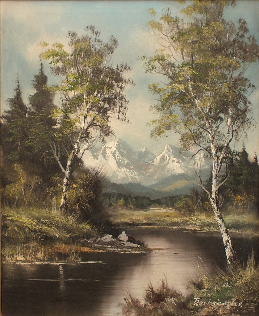 Austrian Landscape Vintage Oil Painting